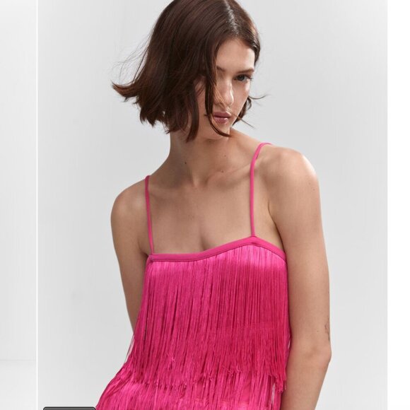 MANGO Fringe dress Size M NEW WITH TAG! - Picture 4 of 6